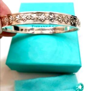 Tiffany & Co Studios Flora Leaf And Flowers Bangle Bracelet